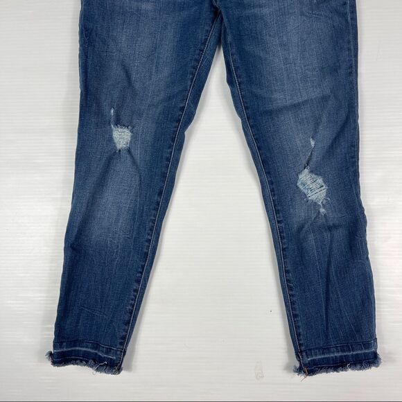 DL1961 Premium Denim Florence Instasculpt Skinny Jeans Strive Blue Frayed HEMMED - Picture 5 of 16